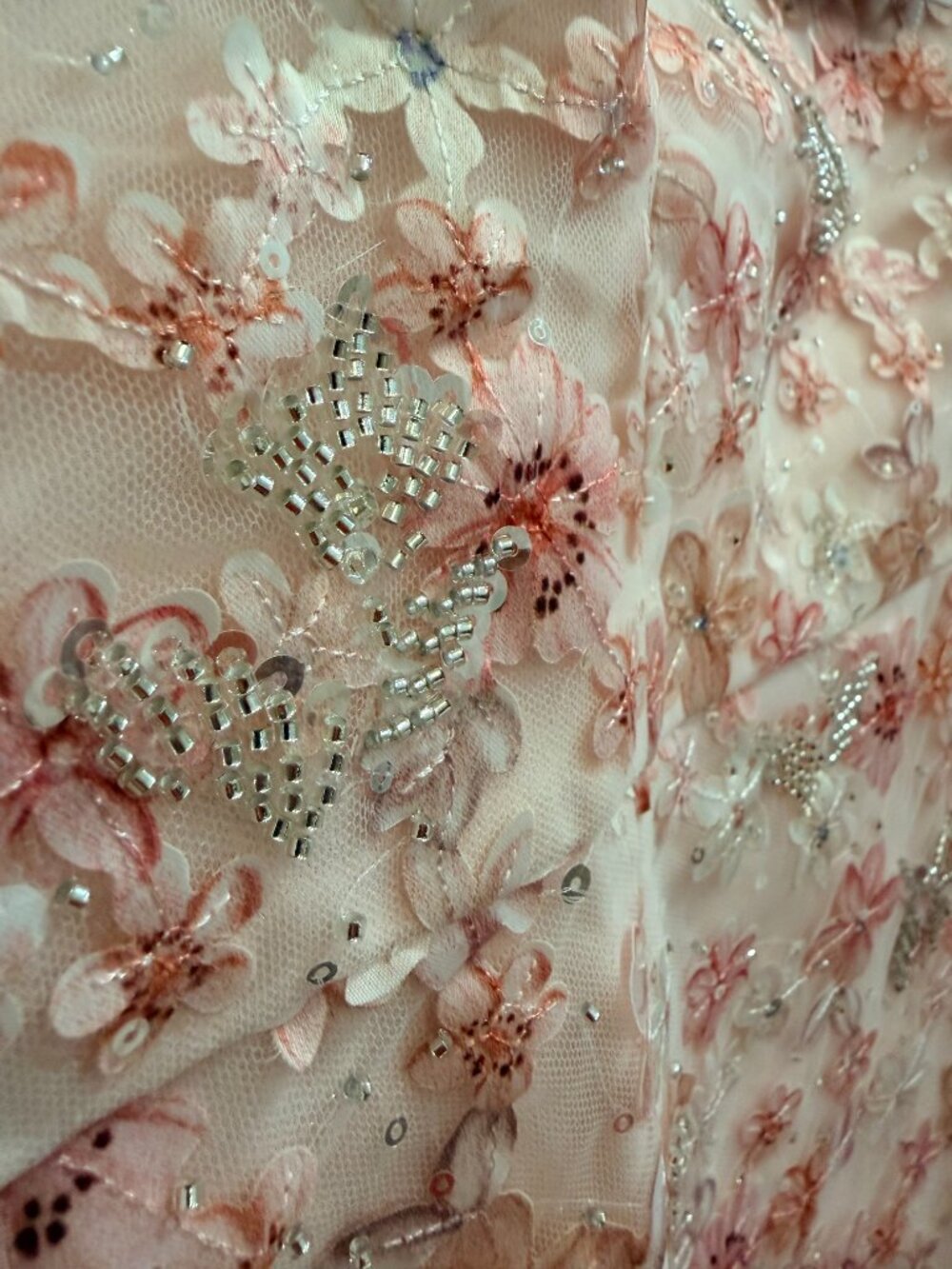 NWT Dress the Population Jillian Floral Sequin Mini Dress L - Picture 7 of 14